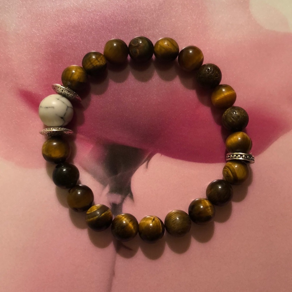 🌸Tiger Eye and Amazonite Stretch Bracelet